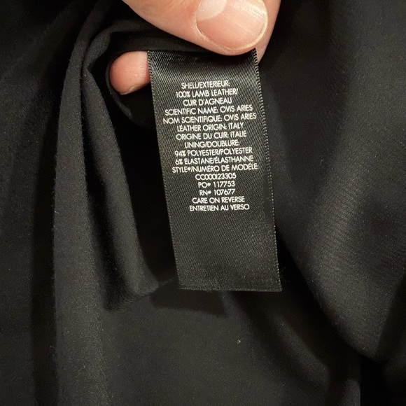 Alice + Olivia perforated lamb leather black skirt - Picture 7 of 11